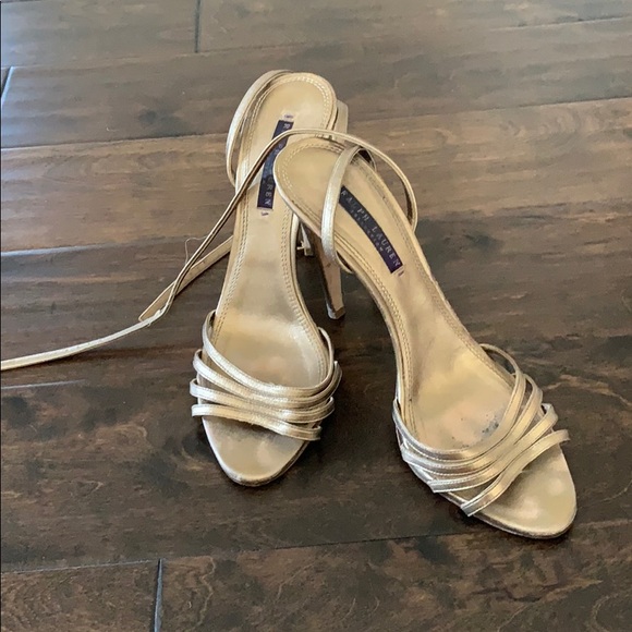 Ralph Lauren collection bronze sandals heels - Picture 2 of 4